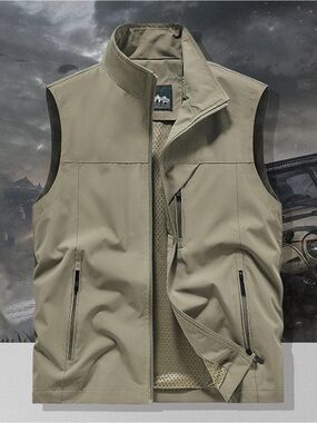 JP VOGUE Men’s Outdoor Vest - Khaki